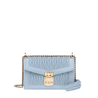 miu confidential matelassé nappa leather bag