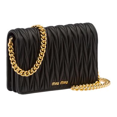 Leather Miu Délice Bag Miumiu Leather Miu Délice Bag Miumiu Black