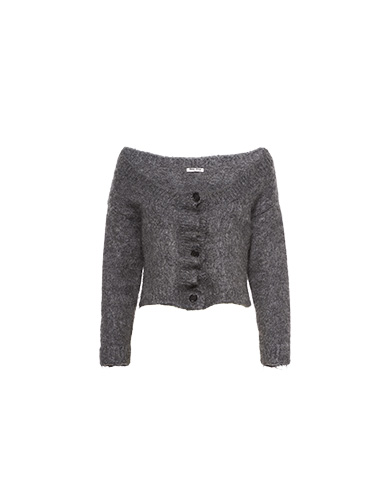 brushed mohair cardigan